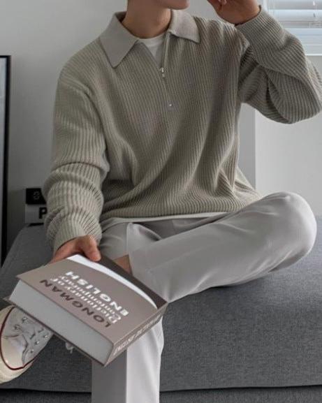 Alfredo - Old Money Quarter Zip Knit Jumper