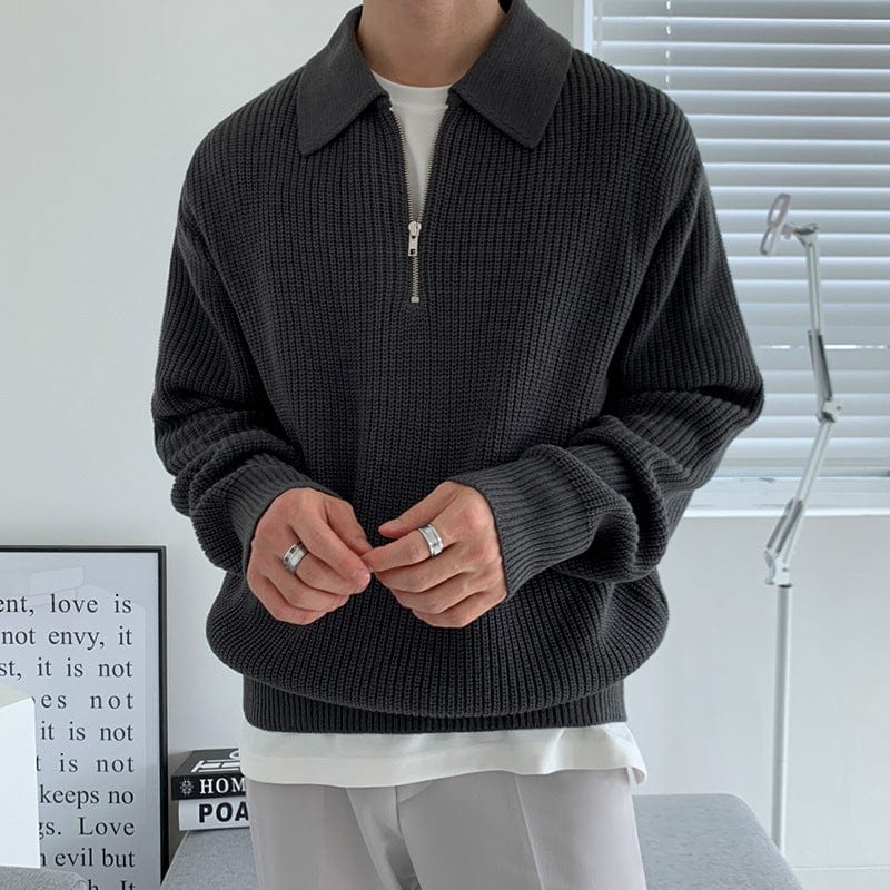 Alfredo - Old Money Quarter Zip Knit Jumper