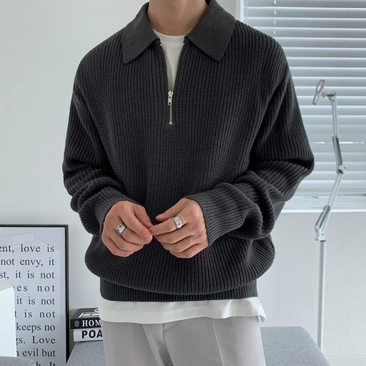 Alfredo - Old Money Quarter Zip Knit Jumper