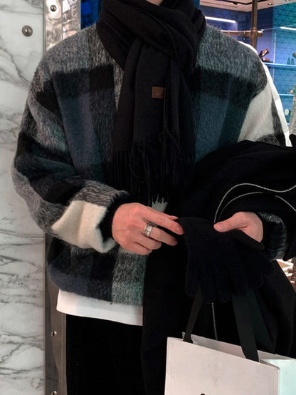 Color Block Winter Sweater Men