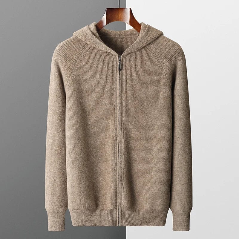 Terrence - Zip-Up Hooded Knit Jumper
