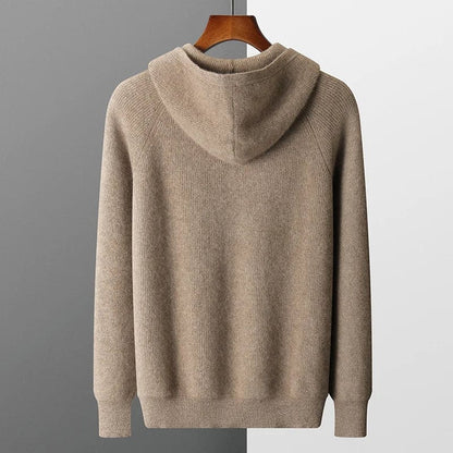 Terrence - Zip-Up Hooded Knit Jumper