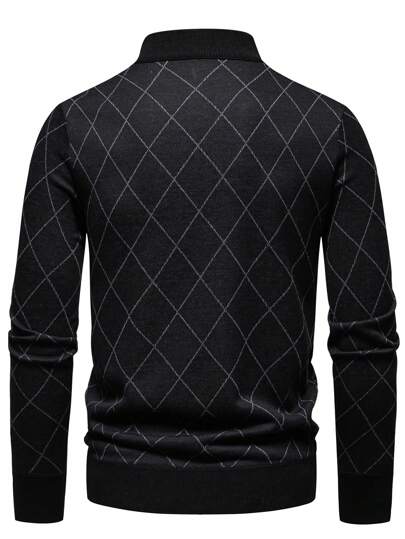 Lightweight Half-zip Knitted Jumper Men