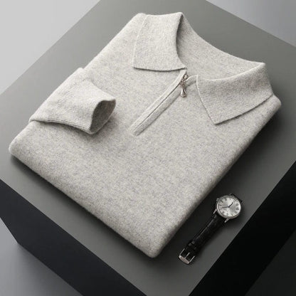 Classic Knitted Long Sleeve with Zip Men