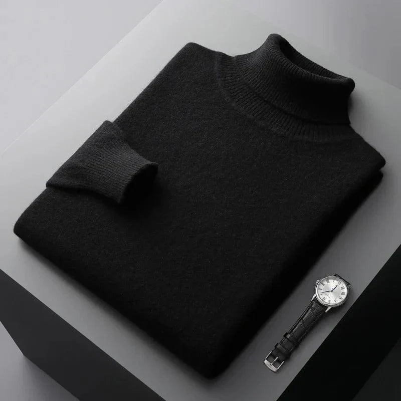 Merino - Classy Knitted Roll Neck Jumper Men