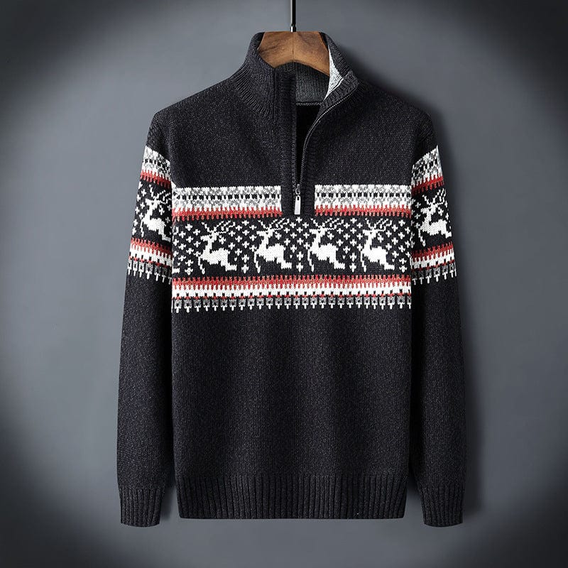Clinton - Quarter Zip Christmas Jumper Men