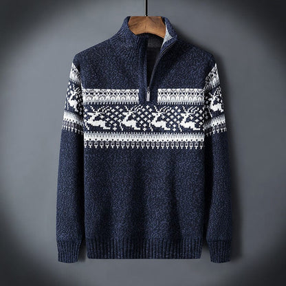Clinton - Quarter Zip Christmas Jumper Men