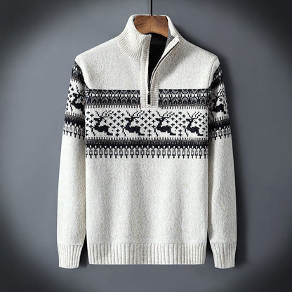Clinton - Quarter Zip Christmas Jumper Men