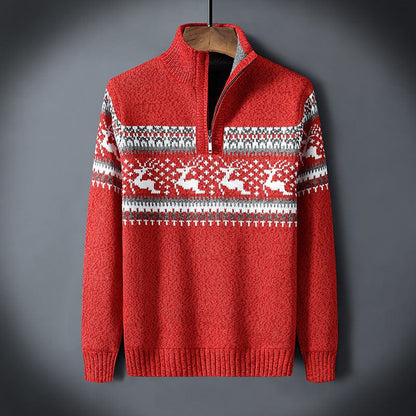 Clinton - Quarter Zip Christmas Jumper Men