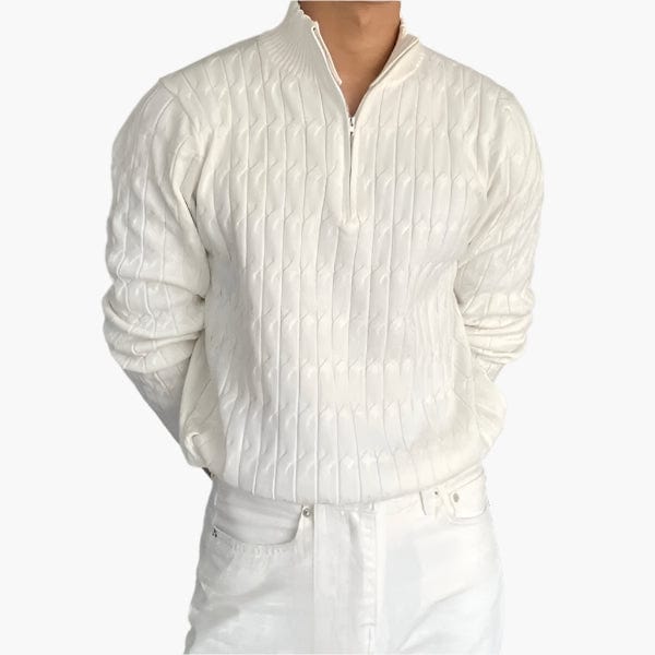 Michael - Cable Knit Quarter Zip Jumper Men