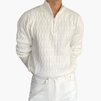 Michael - Cable Knit Quarter Zip Jumper Men