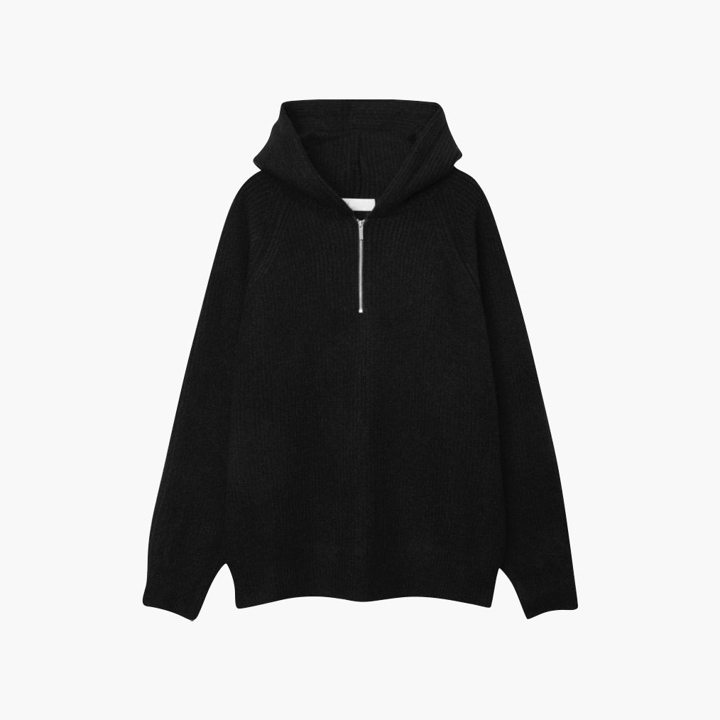 Nathaniel - Autumn Knitted Quarter Zip Hoodie