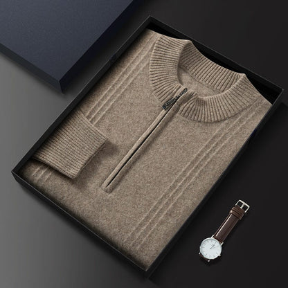Half-Zip Winter Knitwear Jumper Men