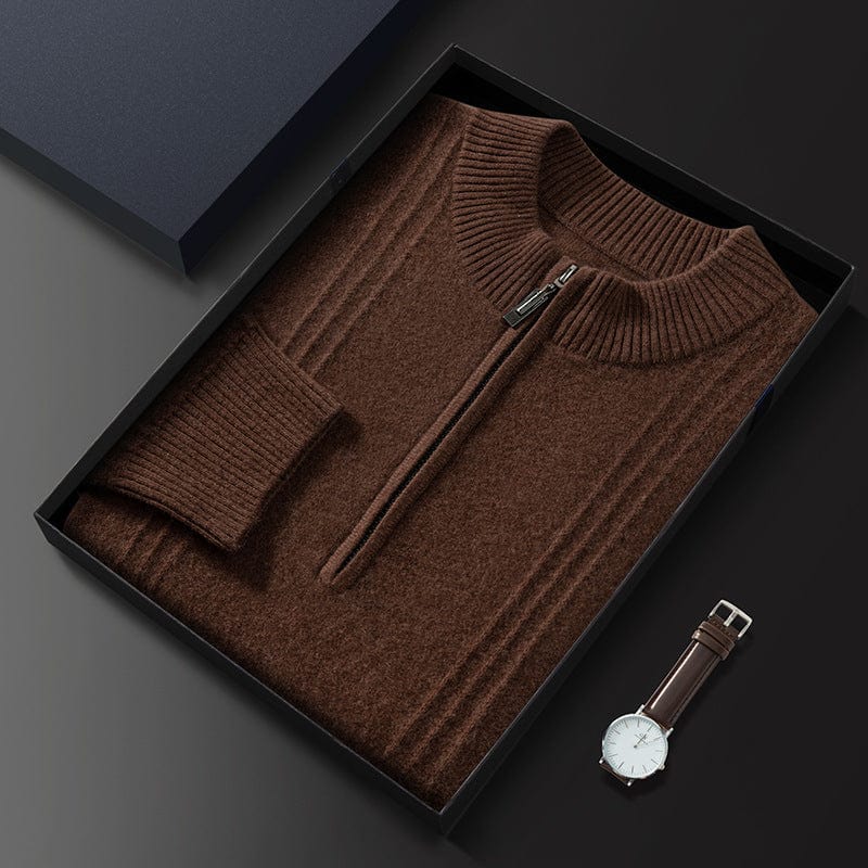 Half-Zip Winter Knitwear Jumper Men
