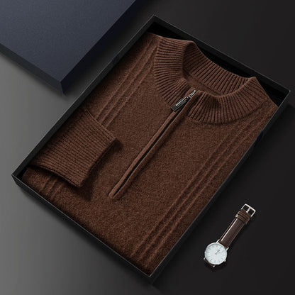 Half-Zip Winter Knitwear Jumper Men