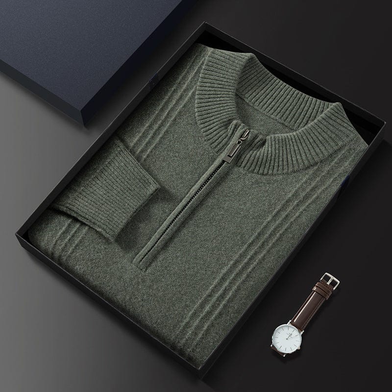 Half-Zip Winter Knitwear Jumper Men