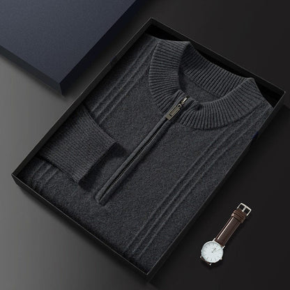 Half-Zip Winter Knitwear Jumper Men