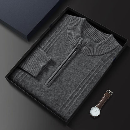 Half-Zip Winter Knitwear Jumper Men