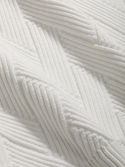 Textured Crew Neck Knitted Jumper Men