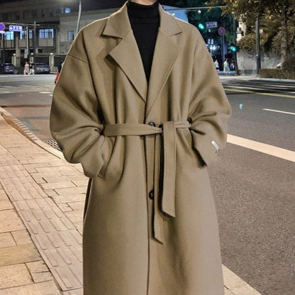 Old Money Tailored Belted Long Coat