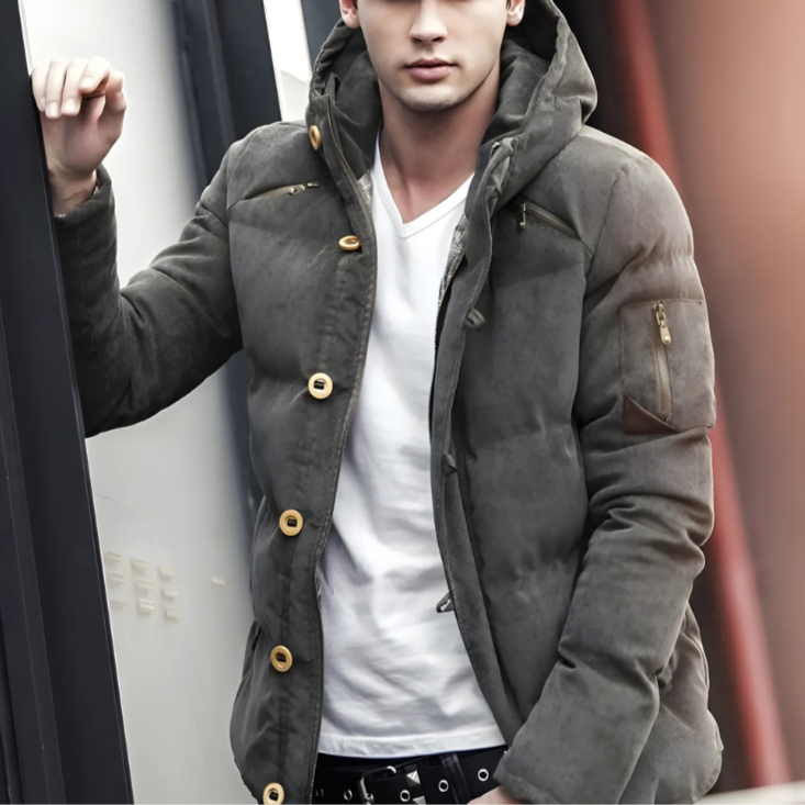 Cevori Relaxed Fit Insulated Insulated Padded Coat