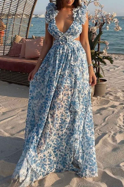 Maris – Summer Floral Criss-cross Dress