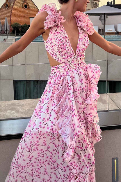 Maris – Summer Floral Criss-cross Dress