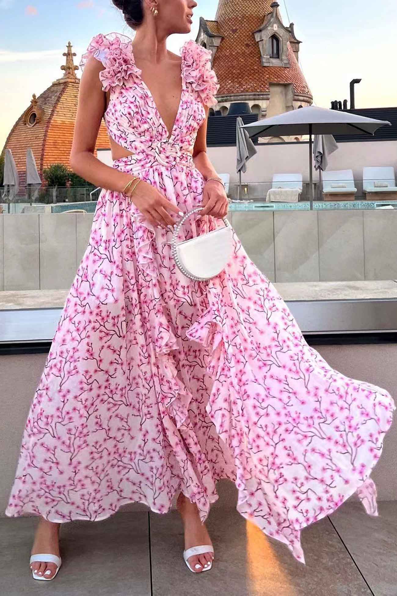 Maris – Summer Floral Criss-cross Dress