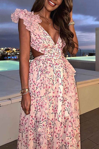 Maris – Summer Floral Criss-cross Dress