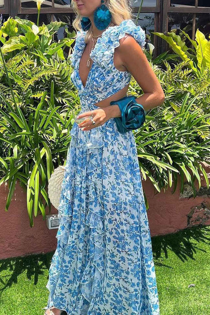 Maris – Summer Floral Criss-cross Dress