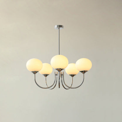 Luxury Gold Chandelier With Rose Glass Shades