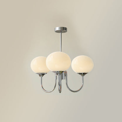 Luxury Gold Chandelier With Rose Glass Shades