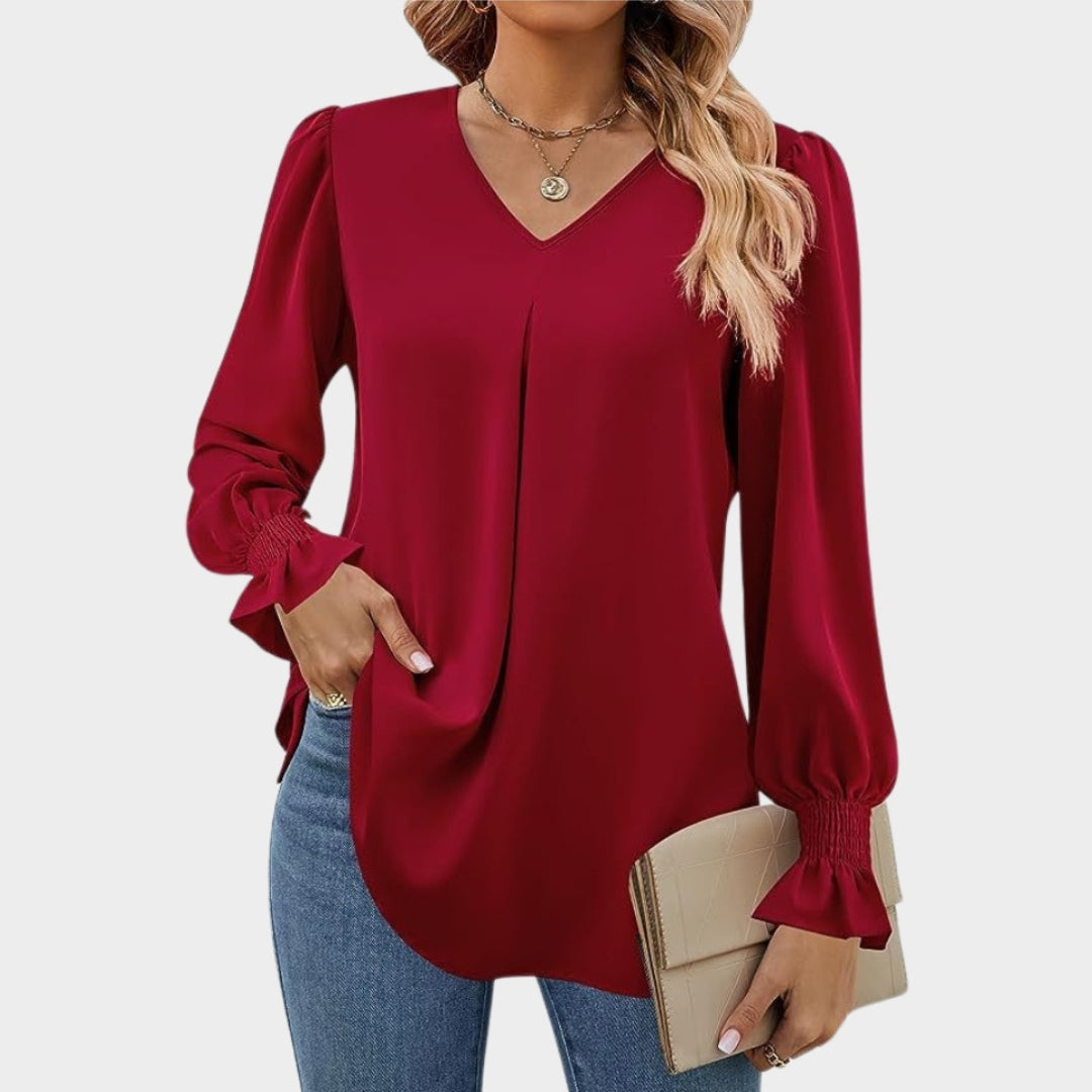 Martha – Women’s V-Neck Blouse