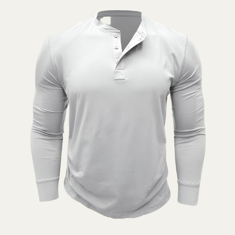 Men’s Athletic Long Sleeve Henley Shirt