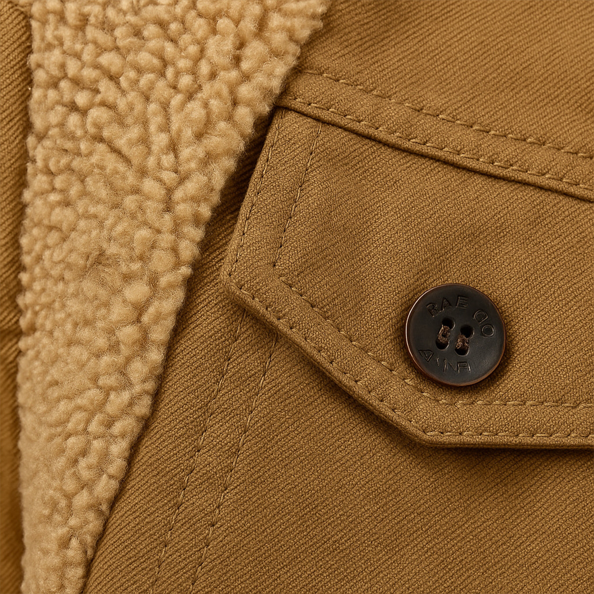 Men’s Faux Shearling Lined Snap Front Trucker Jacket