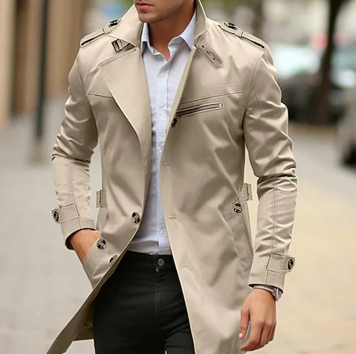 Men's stylish spring trench coat