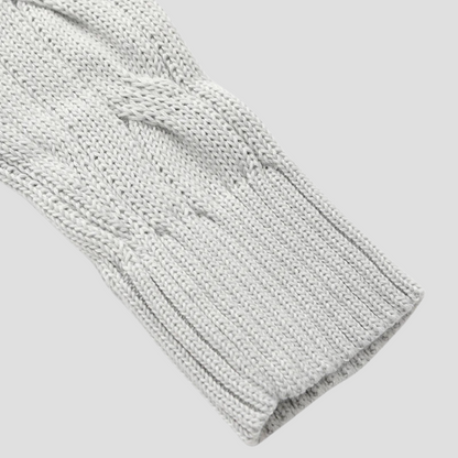 Men’s Chunky Cable Knit Quarter-Zip Sweater