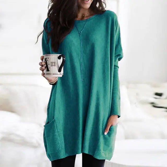 Mckenzie – Oversized Pocket Sweater Tunic