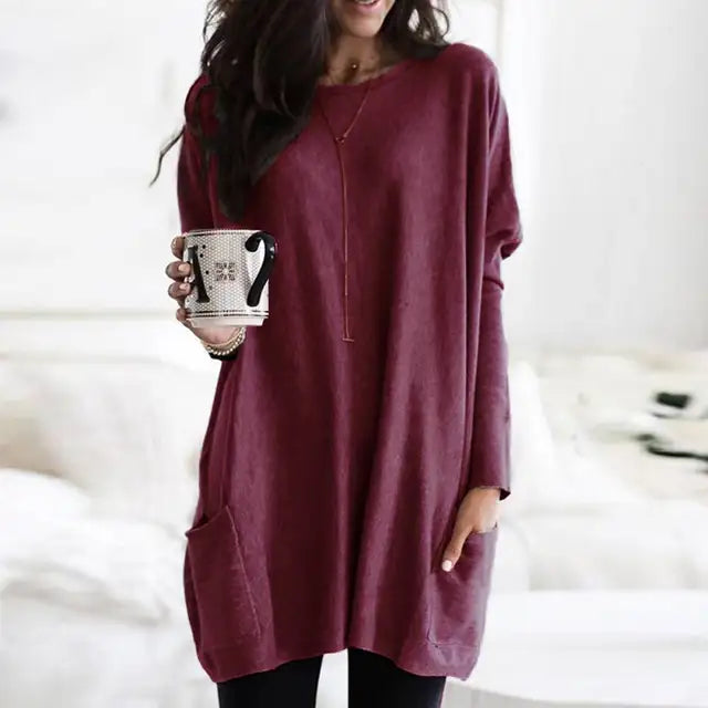 Mckenzie – Oversized Pocket Sweater Tunic