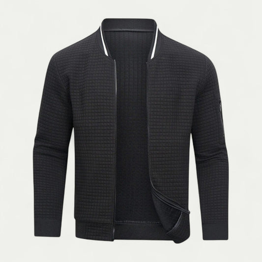 Men’s Quilted Texture Bomber Jacket