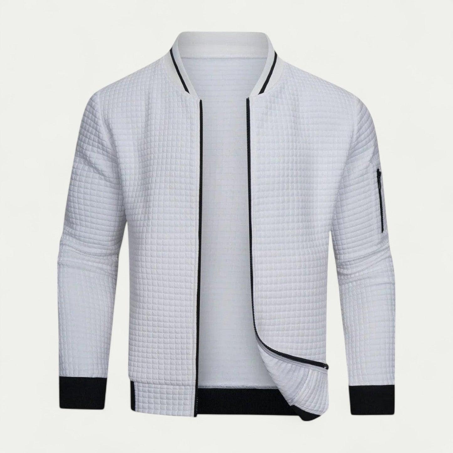 Men’s Quilted Texture Bomber Jacket
