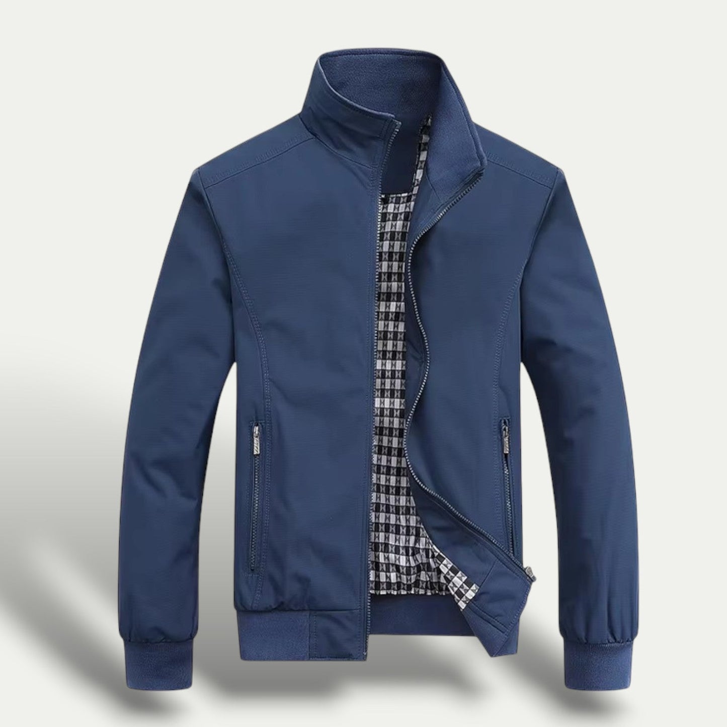 Men’s Check Lined Zip-Up Jacket