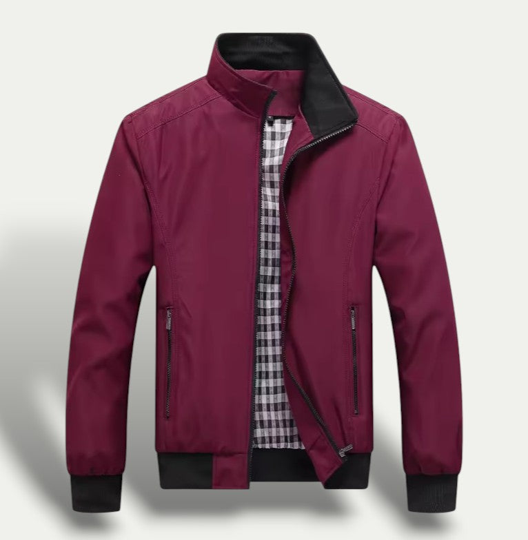 Men’s Check Lined Zip-Up Jacket