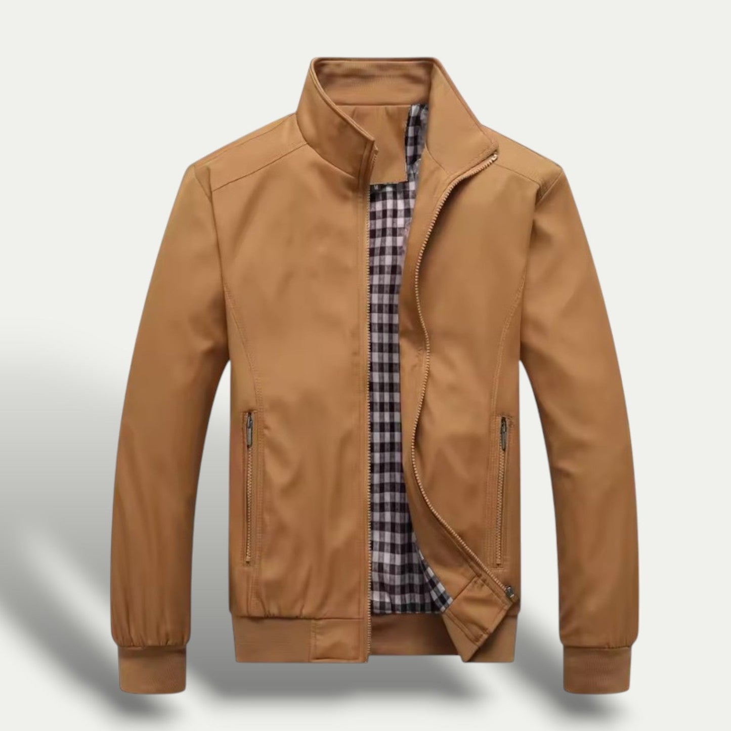 Men’s Check Lined Zip-Up Jacket
