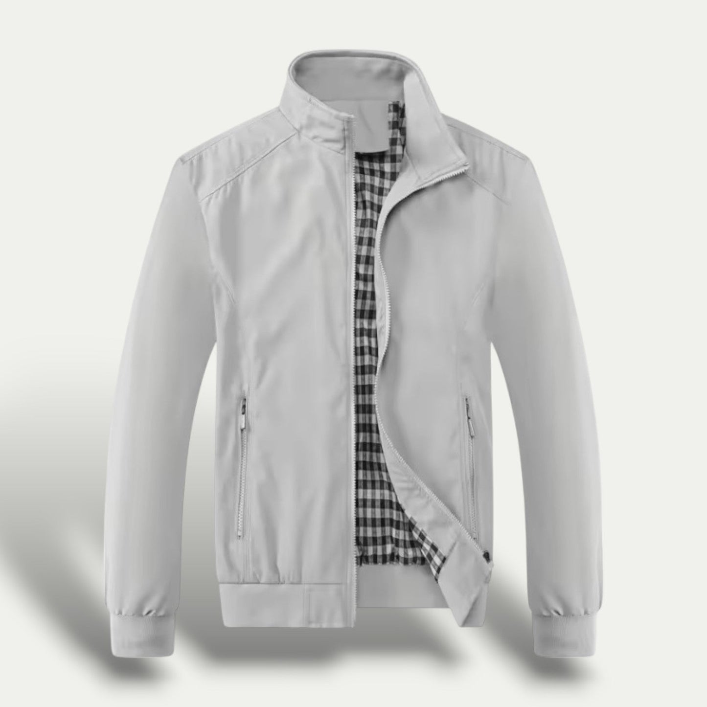 Men’s Check Lined Zip-Up Jacket