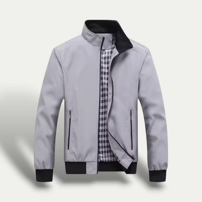 Men’s Check Lined Zip-Up Jacket