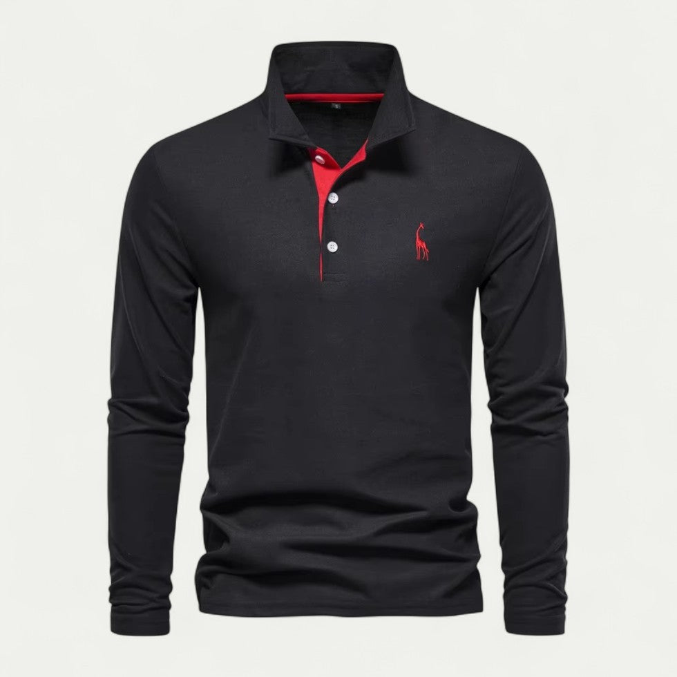 Men’s Long-Sleeve Polo Pullover