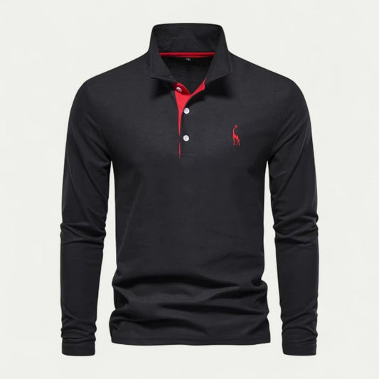 Men’s Long-Sleeve Polo Pullover