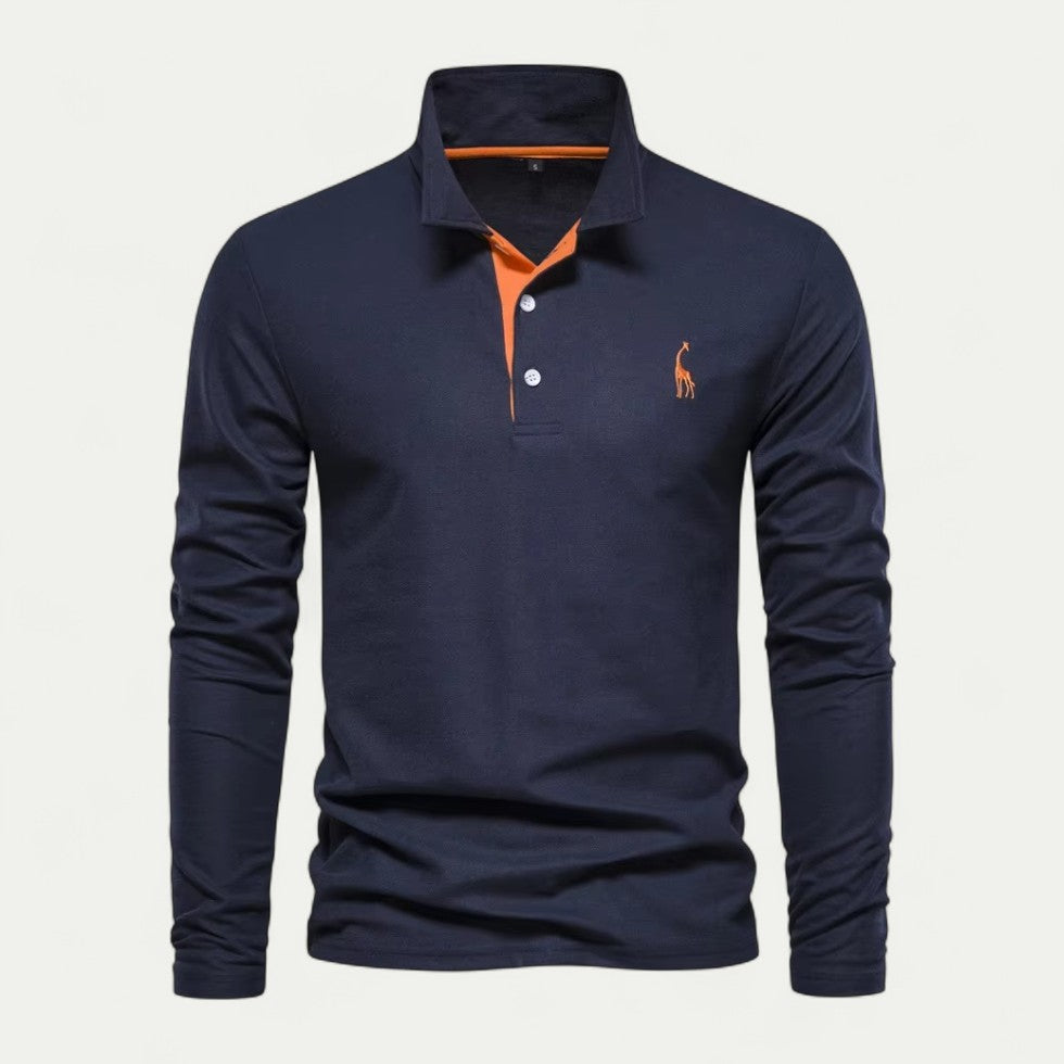 Men’s Long-Sleeve Polo Pullover