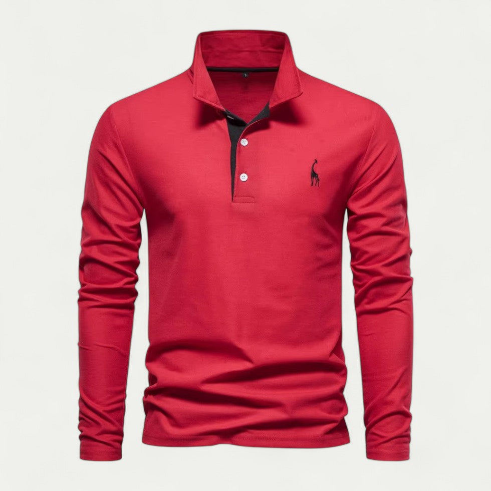 Men’s Long-Sleeve Polo Pullover